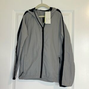 all in motion Gray and Black Kids' Hooded Raincoat